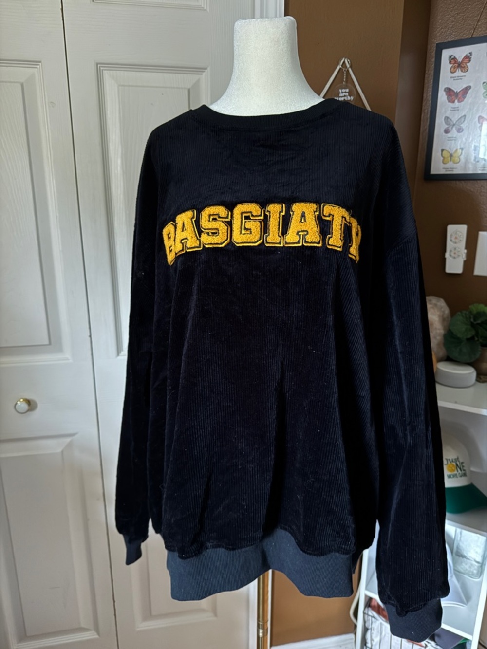 Basgiath Fourth Wing Phases & Pages Corduroy Crewneck Pullover / 3XL fits XL